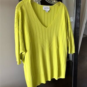 Joseph Ribkoff Lime V-Neck Sweater